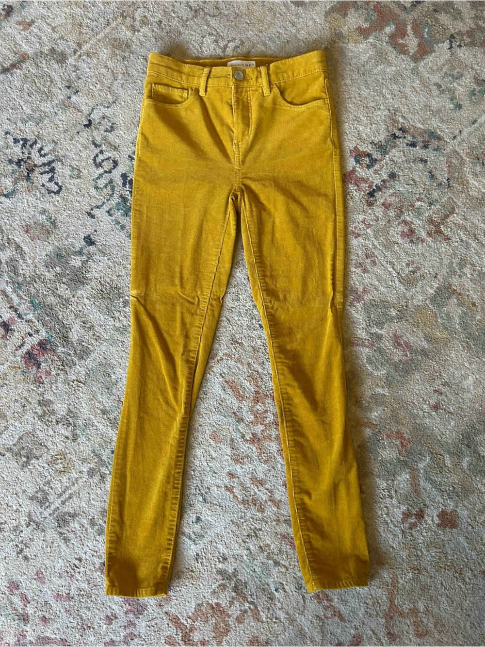 LOFT Mustard Yellow Skinny Pants